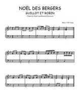 Téléchargez l'arrangement pour piano de la partition de Noël des bergers, Guillot et Robin en PDF